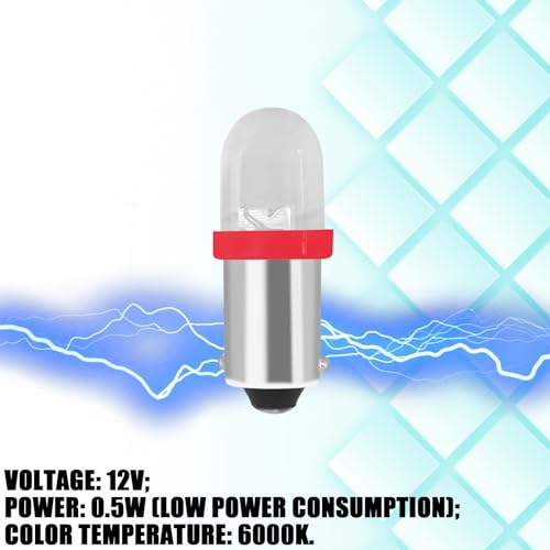 10 piezas bombillas LED BA9S rojas 12V 6000K para auto miniatura 4