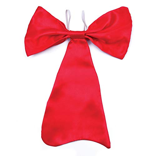 Red Large Bow Tie (Pack of 1) - Elegant Design, Perfect Accessory for Wedding Parties, Holiday Events, Fairytale & Stories, Film & TV Halloween, World Book Day