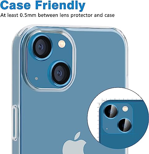 GadgetBite Camera Lens Protector for iPhone 13 6.1"& iPhone 13 Mini 5.4", Tempered Glass Camera Lens Protector Tempered Glass Lens Ring Cover Fit for iPhone 13 /iPhone 13 Mini (Sea Blue) 6