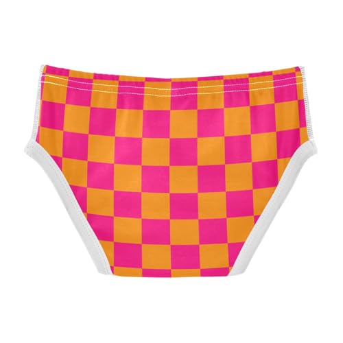 Pink and Orange Buffalo Checkered Toddler Boy's Underwear 2T2
