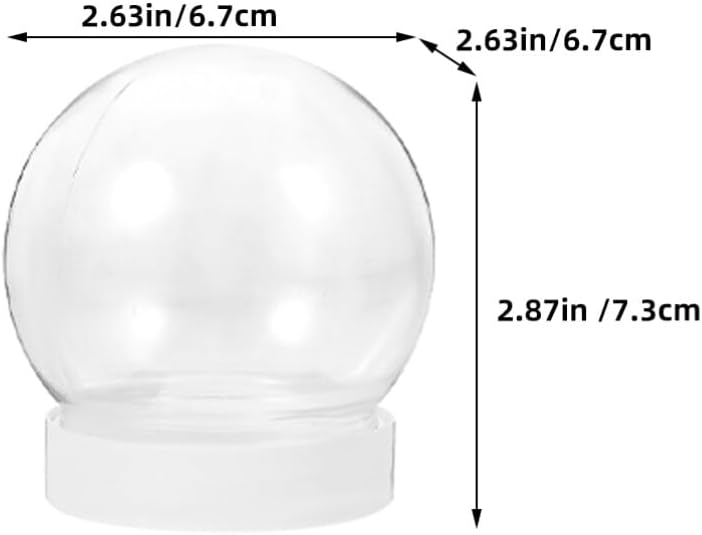 12pcs Snow Globe DIY Water Globe Water Globes Prop Plastic Xmas Clear Crafts s Christmas Crafts Making DIY Supplies image 2