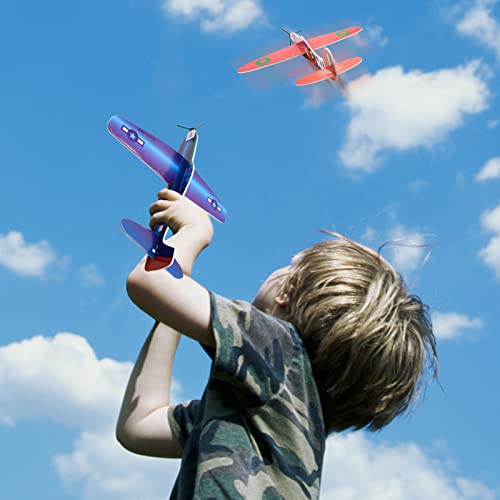 Yoliko 24 Pack Glider Planes - 8" Foam Airplane For Kids, Party Favor Airplanes, Carnival Prizes, Airplane For Birthday, Outdoor Flying Toys Paper Airplane Kits For Kids Boys Girls Valentines Gifts #TOP5