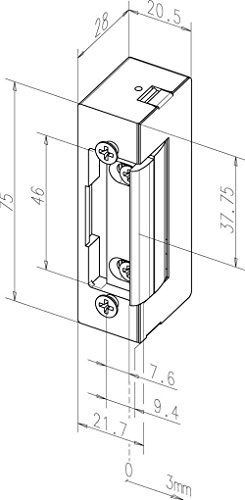 assa_abloy FaFix 17-E41 Electric Door Opener Without Locking Plate 17 12 V DC 100% ED Stand.DIN L/R