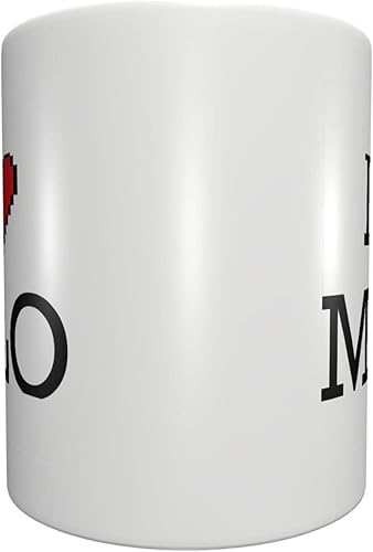 Vista 3 de Taza de café gruesa con texto en inglés "I Love Milo", regalo para mamá