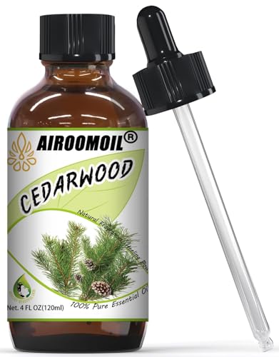 Cedarwood Essential Oil - Pure Woodsy Aromatherapy for Men’s Natural Scent for Hair Skin Masculine Fragrance Diffusers & Closets 4 Fl Oz