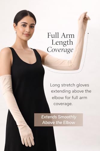 Image of Pack of 3 Full Hand Arm Sleeves Protective Summer Gloves | Sun Burn Protection Hand & Arm Skin Gloves for Girls & Women | Anti Tan Driving Arm Sleeves