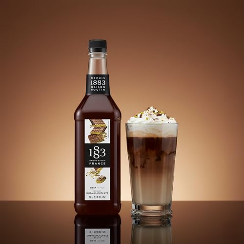 Image of 1883 MAISON ROUTIN FRANCE Dubai Chocolate Syrup, 33.8 OZ