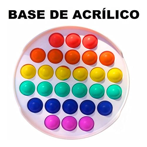 Pop It Círculo Anti-Estresse Bublee Poppers Cores Sortidas Crianças Brinquedo Colorido