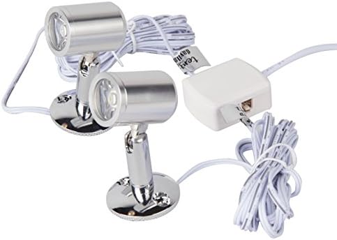 RV Spotlight - 12v 1w LED Spotlight Cabinet Light Jewelry Lamp Display Lighting Wall Light - Daylight White Pack of 2, Hard-Wired