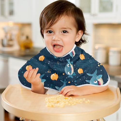 Cute Shark Burp Cloths for Baby Boys Girls 4 Pack Burping Cloth, Burp Clothes, Newborn Towel, Milk Spit Up Rags,Burpy Cloth 202b26284