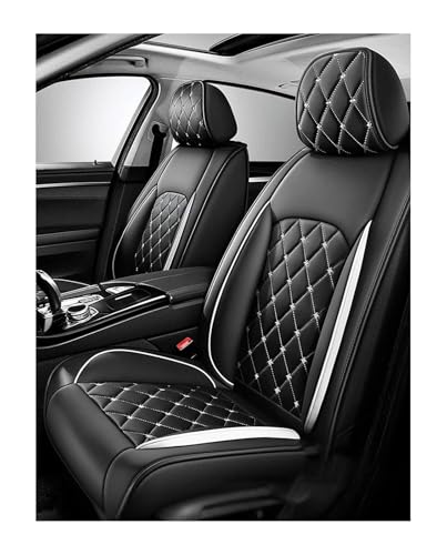 Fundas de asientos impermeables de cuero para Renault Megane II blanco