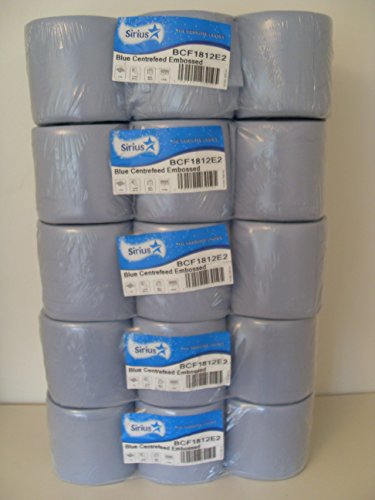 30 Eco Centrefeed Rolls 2ply Blue Embossed 400 sheets per roll 5 X 6 PACKS