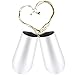 Maxdot 6 Pieces Champagne Tumbler Stemless Champagne Flutes Double Insulated Mini Champagne with Lips Stainless Steel Cocktail Cups for Coffee Wine Glass Tumbler(White,6 oz)