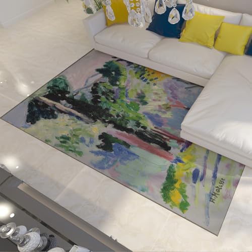 Tapis 60x90 lavable et antidérapant au style Henri Matisse