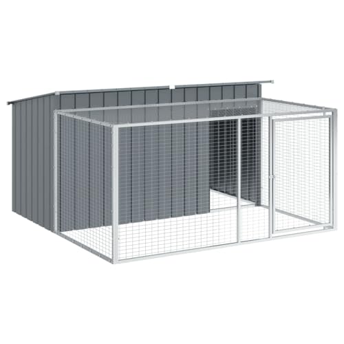 vidaXL Cuccia per Cani con recinto Antracite 197x194x110 cm in Acciaio zincato
