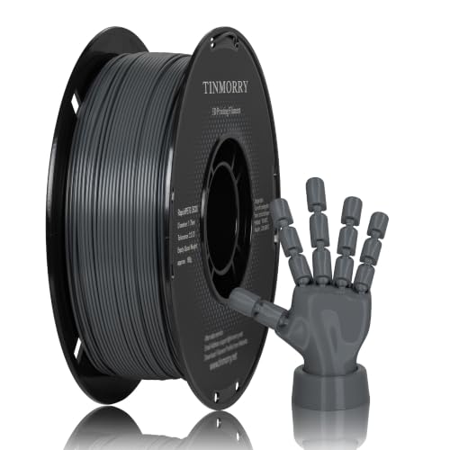 TINMORRY Rapid PETG Filament 1.75 mm for 3D Printers, 1 kg, Dark Grey