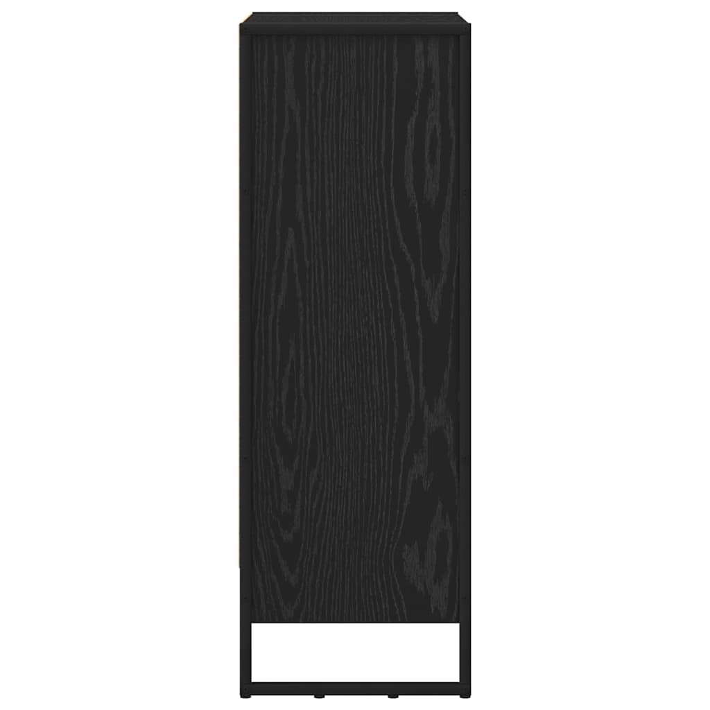 Regał na książki o wyglądzie czarnego dębu, 80 x 30 x 155 cm, materiał drewnopochodny, przemysłowy regał stojący z 3 półkami, do salonu, biura, sypialni
