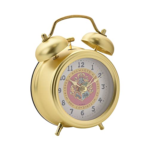 Widdop Harry Potter Hogwarts Crest Twin Bell Alarm Clock, Gold, 12 x 9 x 5cm - Image 2