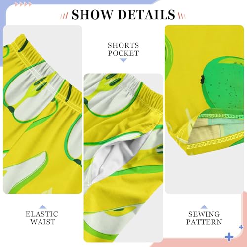 J JOYSAY Sliced Pear Leaves Yellow Pajamas Pants Soft Long Pajama Bottoms Lounge Sleep Pants Size S-XL4