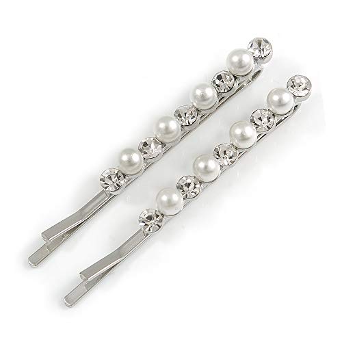 Barrettes cheveux cristal transparent Katy Craig pour coiffure mariage