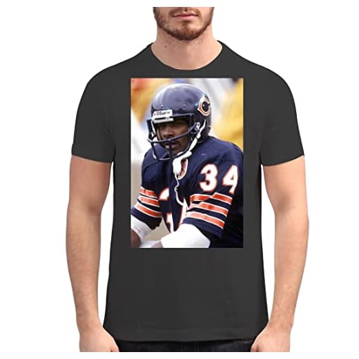 Harding Industries Walter Payton - Men's Soft Graphic T-Shirt HAI #G564038, Black, Large