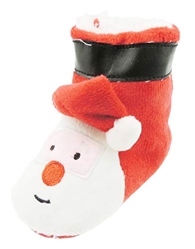 Glamour Girlz Zapatillas de invierno para bebé y niñas con diseño de rayas negras de Papá Noel (0-3 meses 11) Cover