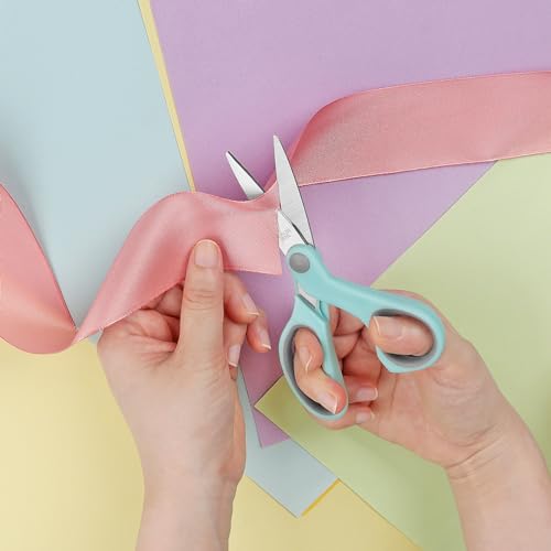 image for Asdirne Student Scissors for School: 5 Inch 4 Pack Sharp Pointed Tip T