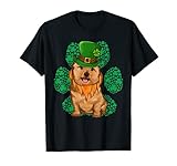 Terrier De Norwich Pata Día De San Patricio Shamrock Camiseta