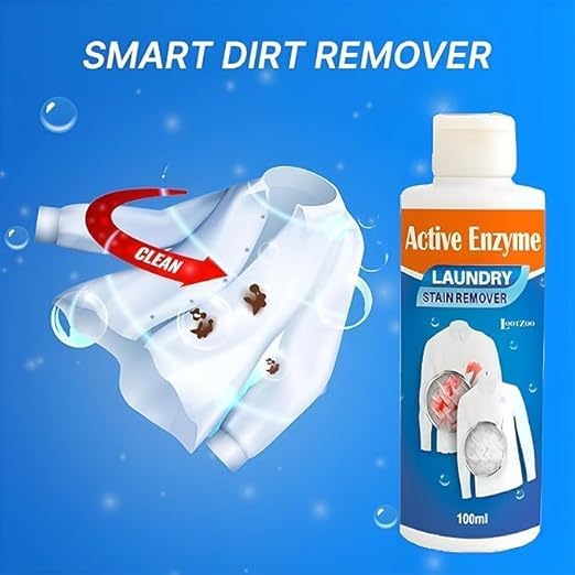 Image of Active Enzyme Stain Remover Spray for Clothes, Sofa & Car Seats | Tough Spot Cleaner for Laundry, Upholstery & Fabric Stains (Pack Of 1)