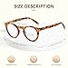 EASY READ Retro Round Blue Light Blocking Reading Glasses for Women,Anti UV Readers for Women with Spring Hinge(Tortoise,+1.75)