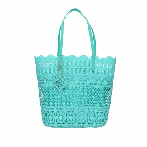 Sac à main femme bleu grand format Cafe Noir cabas dentelle