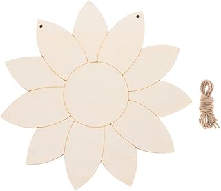 5 PCS Sunflower Wooden Cutout Signs, Unfinished Wooden Signs Wood Sunflower Door Hangers 3mm for DIY Craft, Home Decoration, Welcome Signs