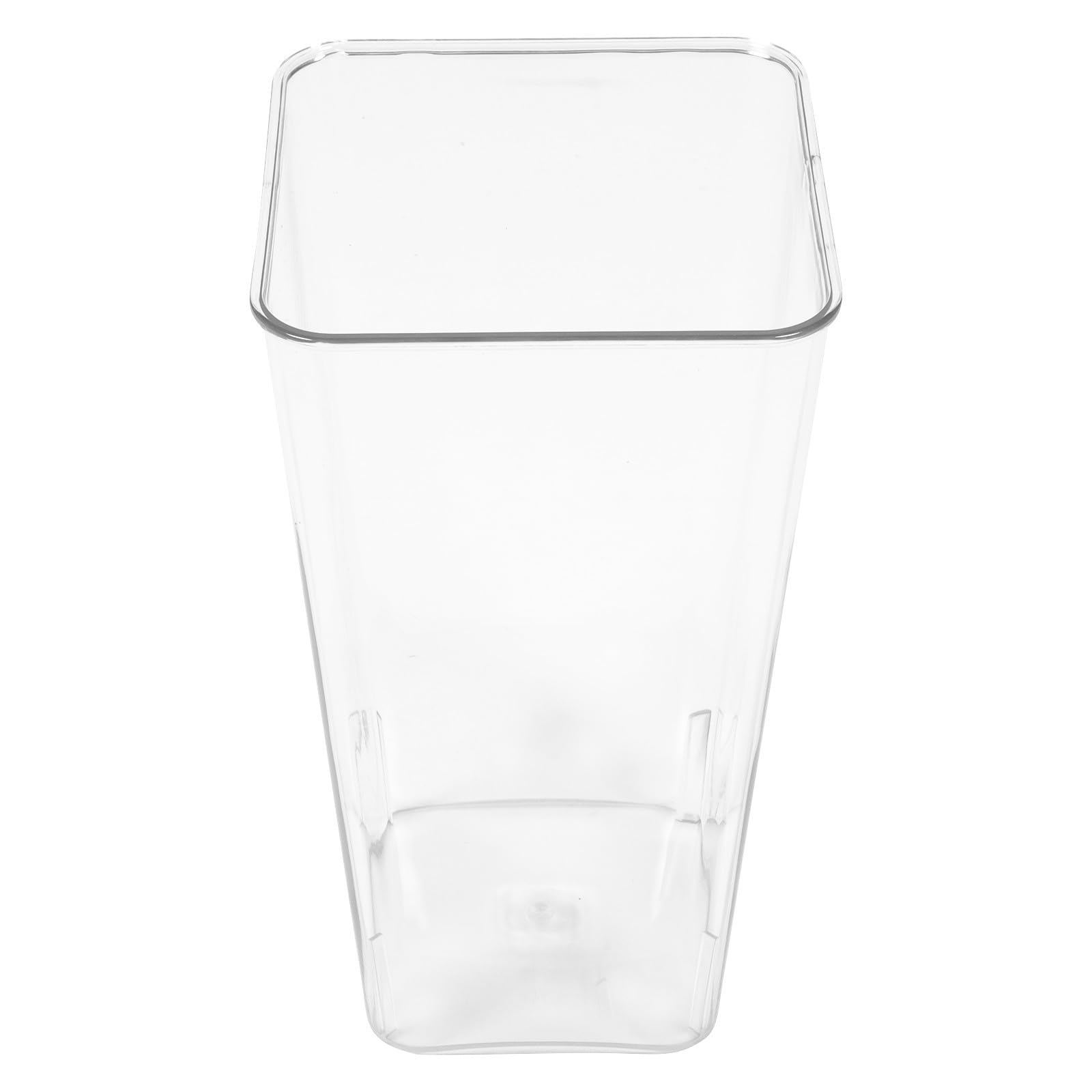 Vase pour balcon et maison : seau à fleurs transparent grand format carré