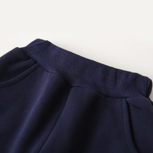 Toddler Baby Boy Sweatsuit 2pcs Cartoon Print Pullover Sweatshirt & Sweatpants Stylish Boys Clothes Set4