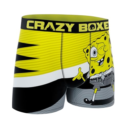 CRAZYBOXER Men's Underwear Spongebob Squarepants Original Resistant Boxer Brief Soft3