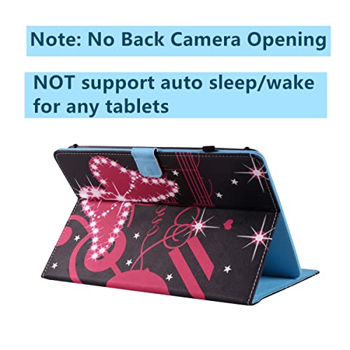 Phevos 9.5''-10.5'' Tablet Pc Case Cover, Premium Pu Leather, Multi-Angle Viewing With 3 Credit Card Slots, Compatible With All Universal 9.5-10.5 Inch Tablets Pc（Purple Butterfly） #TOP4