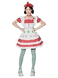 Micotaku Strawberry Shortcake Women Dress Set with Beret and Apron Strawberry Shortcake Cosplay Costume