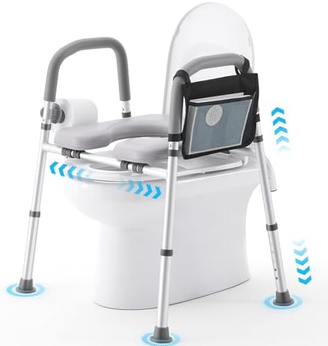 Amazon.com: Raised Toilet Seat with Handles - FSA/HSA Eligible ...