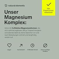 natural elements Magnesium Komplex – Premium, 5 Formen, 400 mg, Vegan – Ansicht 3
