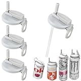 DIPESI 4 Pack Soda Can Lids with Straws,Inspired by Energy Drink Can Colors – Fits fit Standard 12oz/16oz Cans