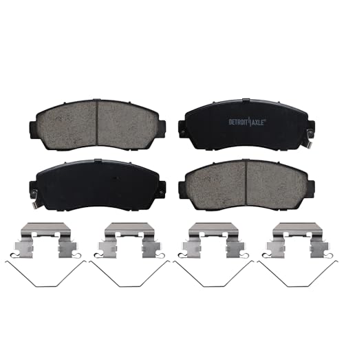 Image of Detroit Axle - Front Brake Pads for Honda CR-V Odyssey Passport Accord Crosstour Subaru Legacy Acura RDX TLX, Ceramic Brake Pads Replacement