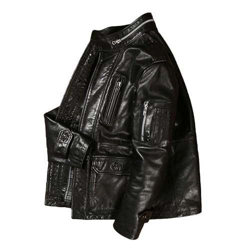 The Next Mens Safari Genuine Leather Coat With Front Pockets Tanned Sheepskin Jacket3