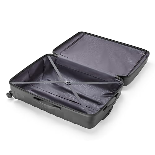 Image of American Tourister Barcelona | Check-in Trolley Bag (79 cm) | 360 8 Wheel Travel Luggage | Hard Case Polycarbonate Suitcase | Mounted Combination Lock | Gun Metal