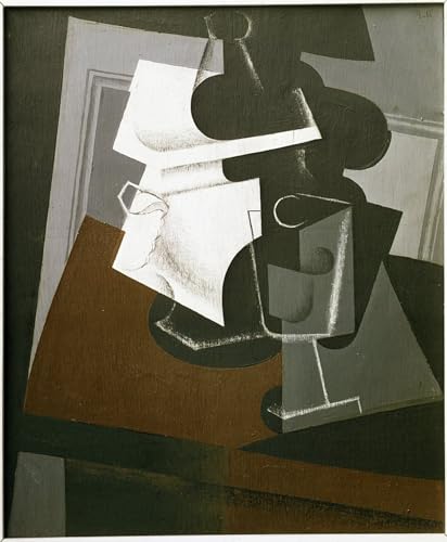 Peinture abstraite Juan Gris 60x90cm nature morte huile sur bois pour décoration de chambre