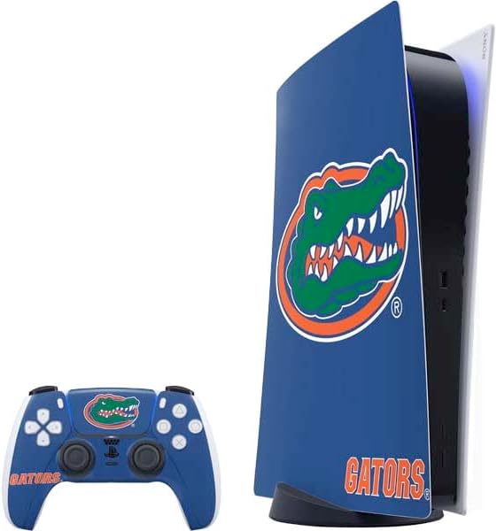 Skinit Decal Gaming Skin Compatible with PS5 Bundle - Officially Licensed University of Florida Gators Mascot Blue Design