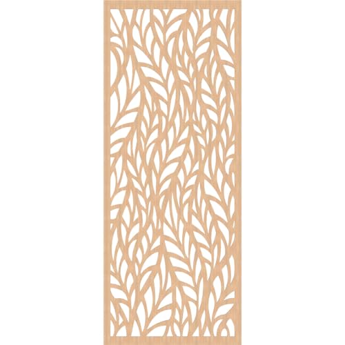 Image of Ortonville Decorative Pierced Fretwork Wood Wall Panels, 33 3 /8 inchW x 84 3 /8 inchH x 1 /4 inchT, Hickory