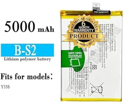 Image of THE BATTERY STORE Original B-S2 Battery for Vivo Y33S V2109 Battery with 6 Month Warranty **** (PPP72)