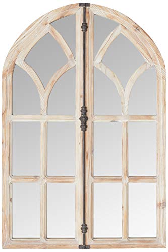 Amazon Brand â Stone & Beam Vintage Farmhouse Wooden Arched Multipanel Mantel Mirror, 36