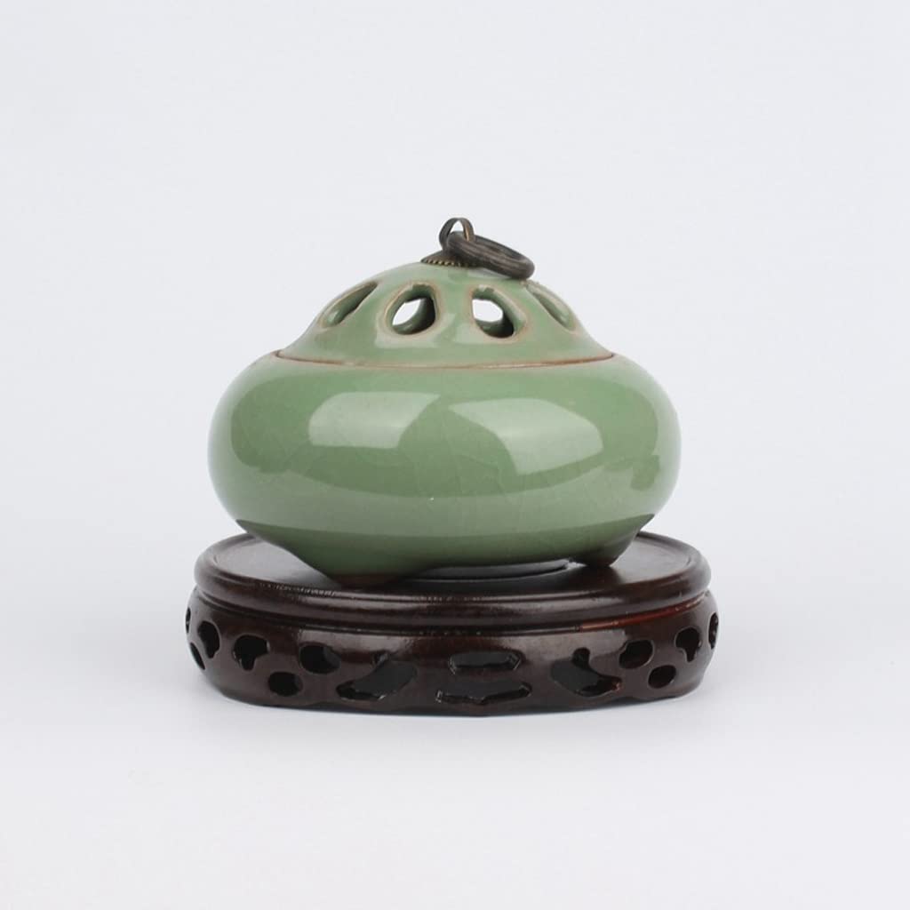 Espositore bonsai rotondo in legno di ebano for fioriera for tazze da tè