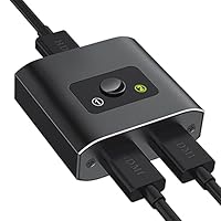 HDMI Switch HDMI Splitter, Aluminium HDMI Switcher Bi-Direction 2 in 1 oder 1 in 2 HDMI Switcher Unterstützt HD 4K 3D 1080P für Xbox PS4 HDTV Blu-Ray DVD